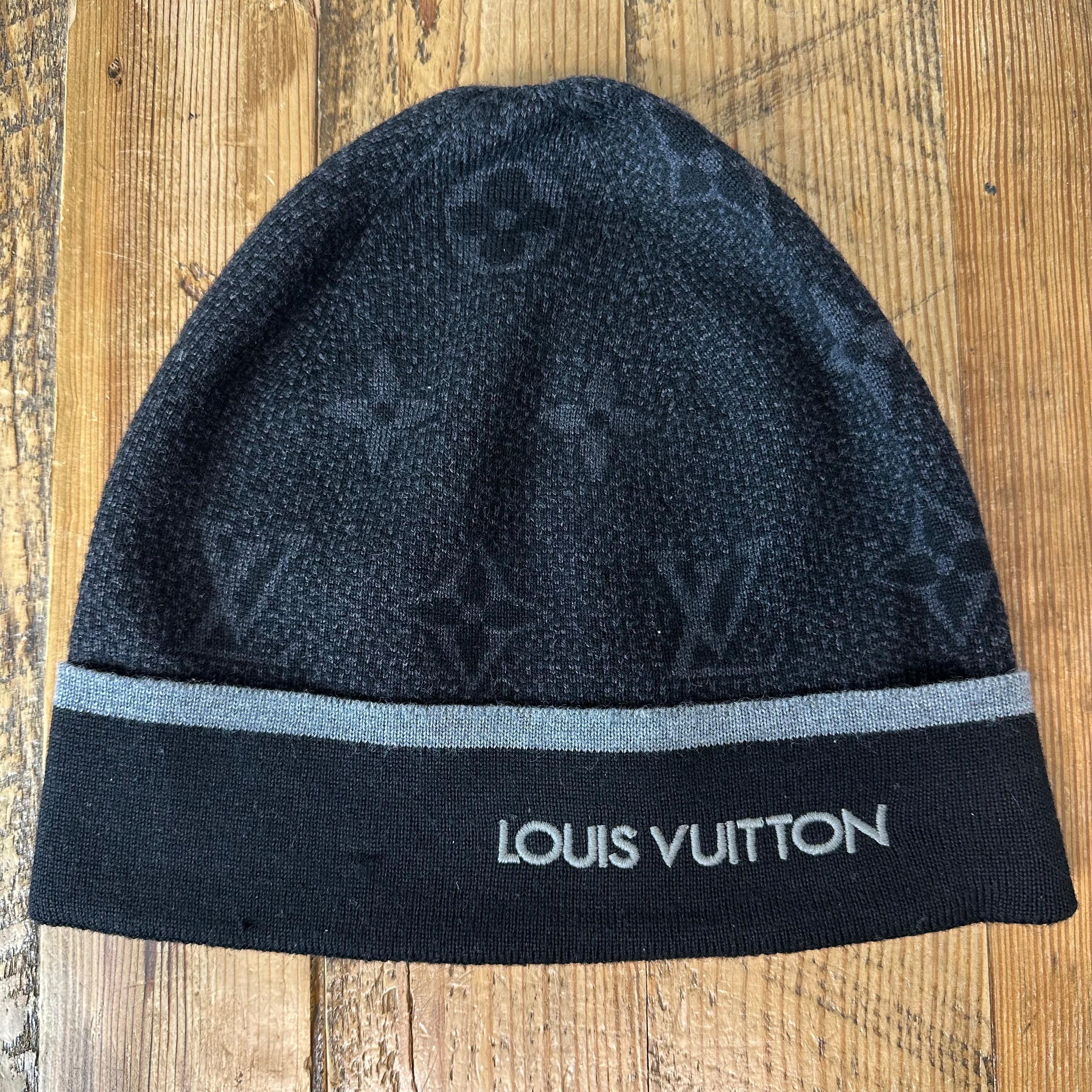 Louis Vuitton Monogram Eclipse Beanie W/ Box