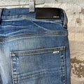 Amiri Plain Dark Blue Flare Denim Jeans Sz 33
