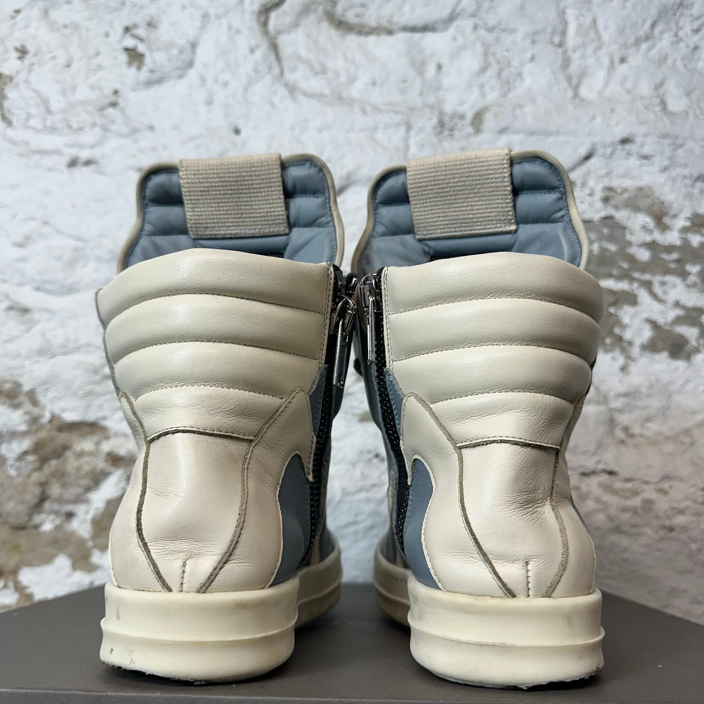 Rick Owens High Geobasket Pale Blue Milk Sneaker Sz 4.5 (36)