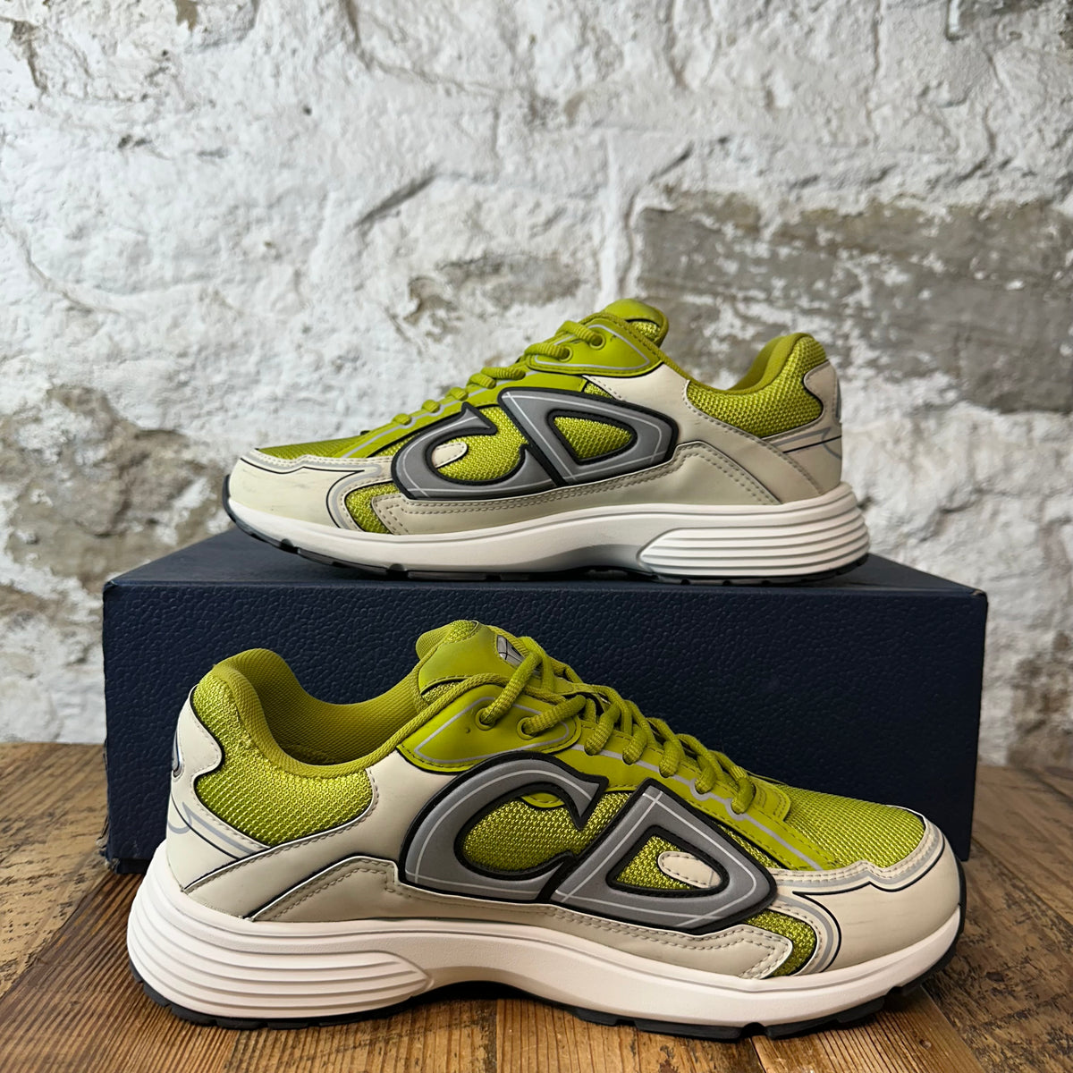 Dior B30 Lime Green Grey White Sneaker Sz 10 (43)