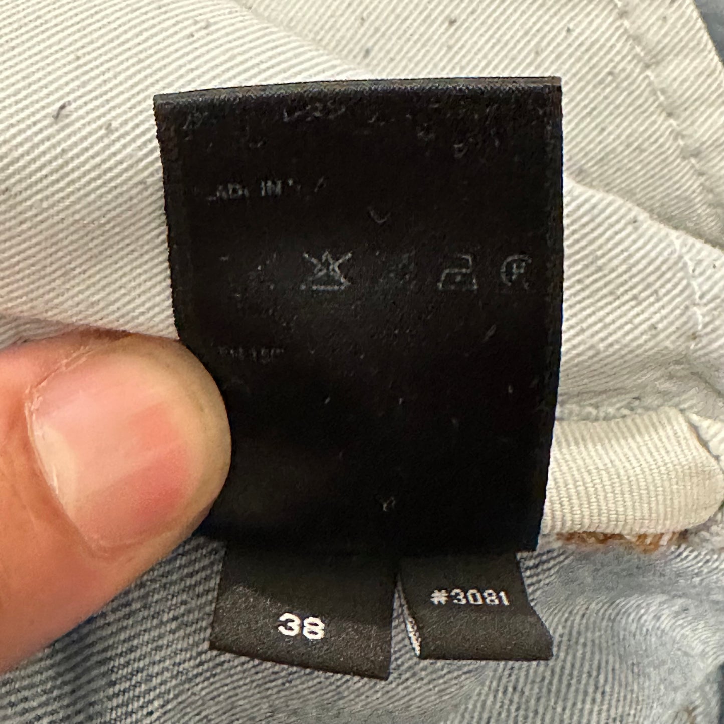 Amiri Zig Zag Logos Blue Denim Jeans Sz 36