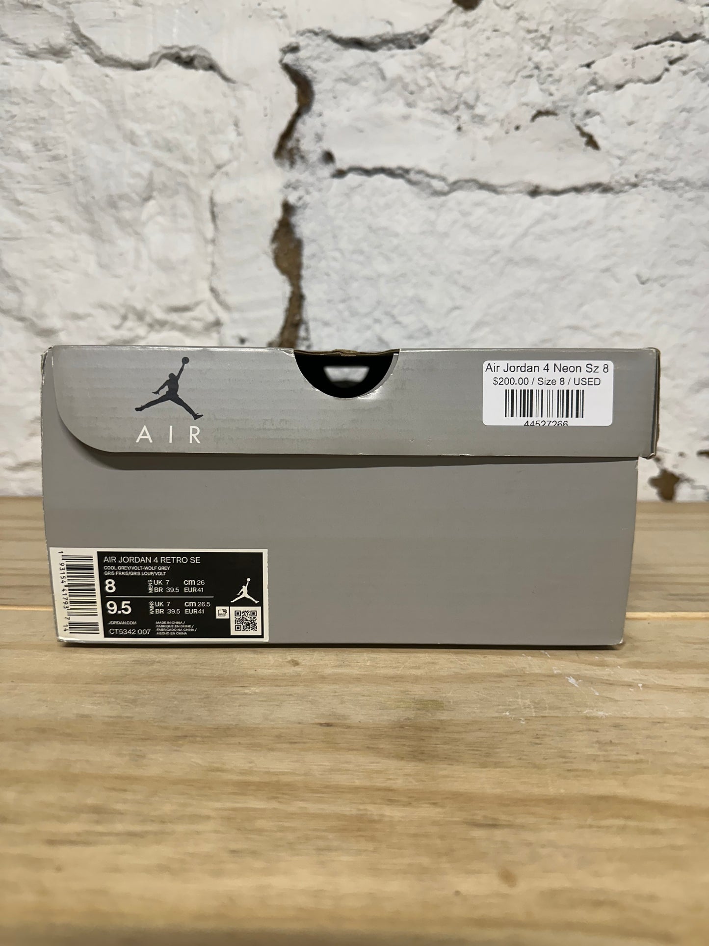 Air Jordan 4 95 Neon Sz 8