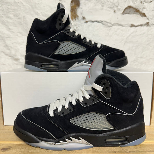 Air Jordan 5 Black Metallic Reimagined Sz 5.5Y