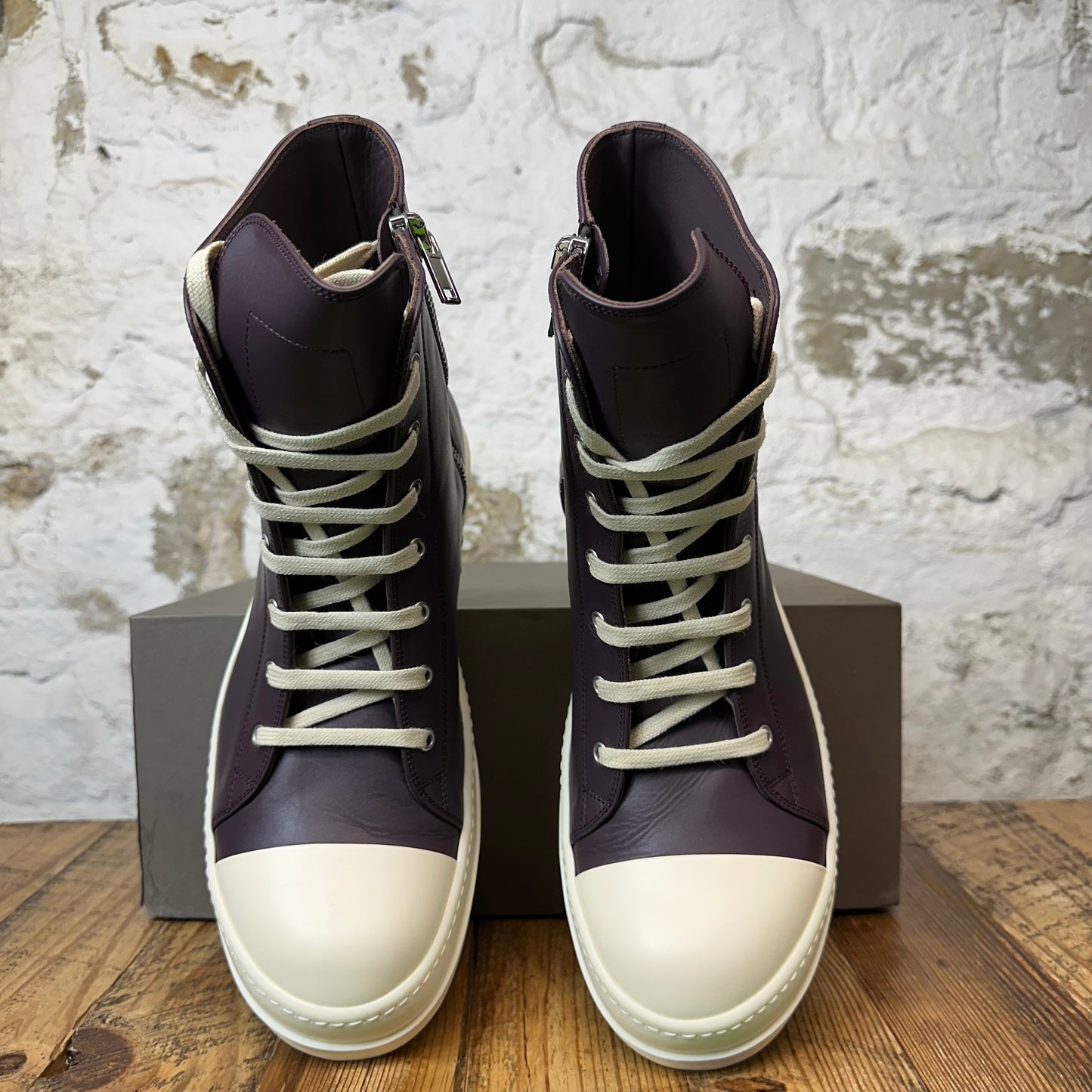 Rick Owens High Amethyst Milk Sneaker Sz 12.5 (45.5)