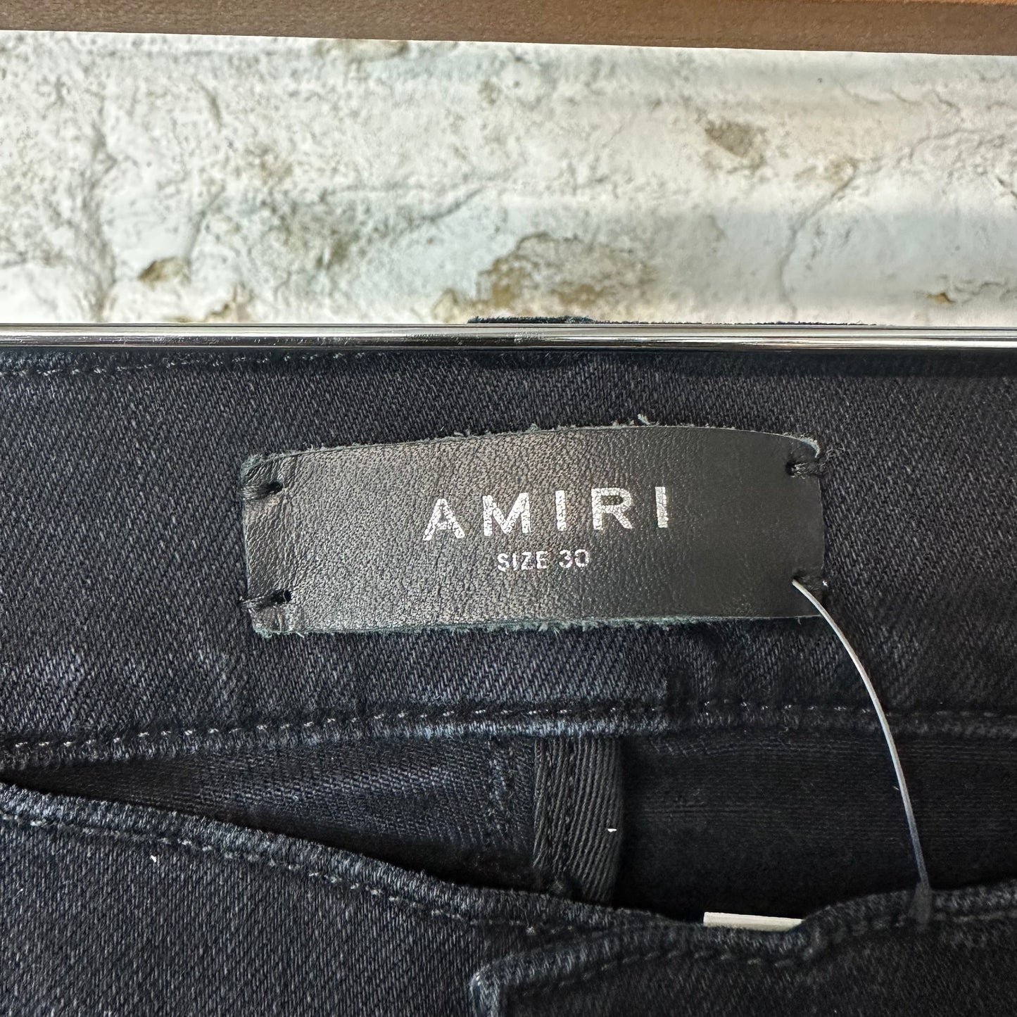Amiri MX1 Camo Spell Black Denim Jeans Sz 30