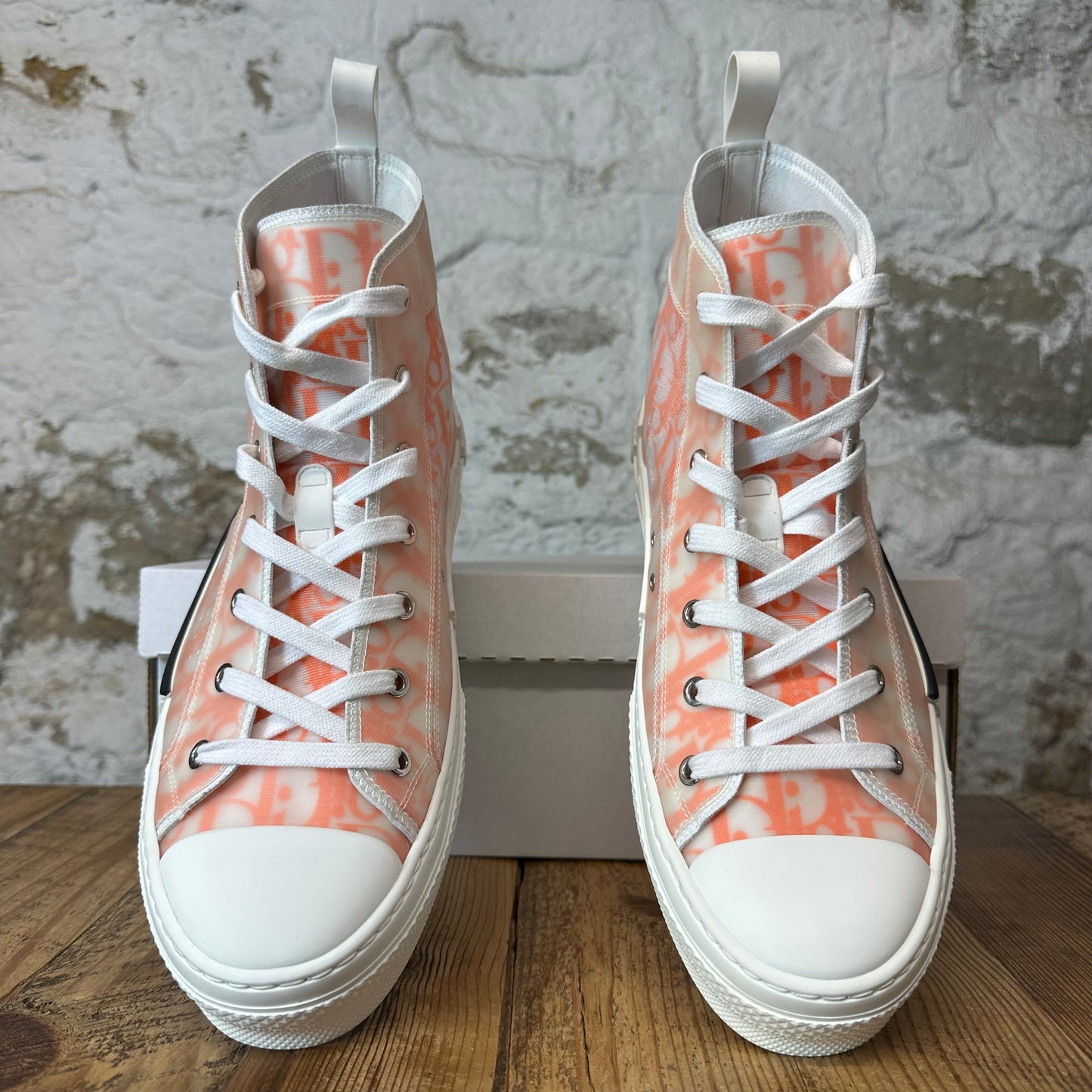 Dior B23 High Peach Oblique White Sneaker Sz 10 (43)