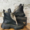 Rick Owens Dr Marten Jumbo Lace Black Sneaker Sz 8.5