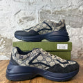 Gucci Rhyton Navy GG Monogram Sneaker Sz 7.5