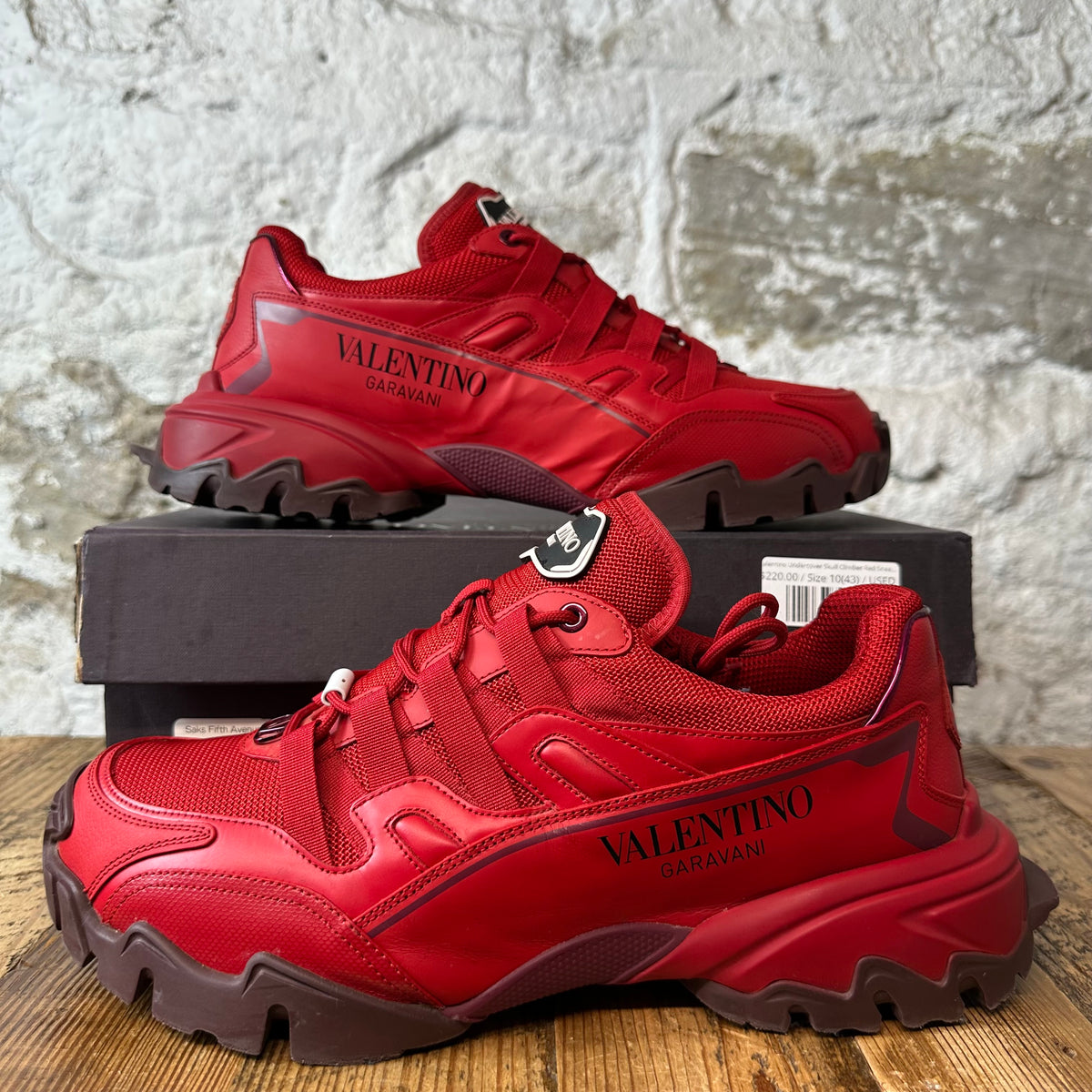 Valentino Undercover Skull Climber Red Sneaker Sz 10 (43)