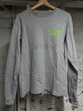 Gallery Dept Green Logo Grey L/S T-Shirt Sz S