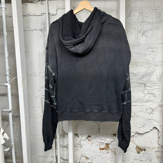 Vale WIdow Zip Up Hoodie Black Sz S