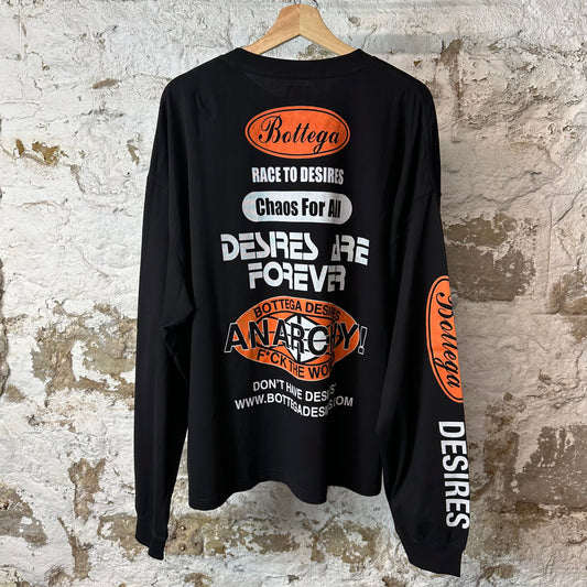 Bottega Desires Race Black Long Sleeve Sz XXL