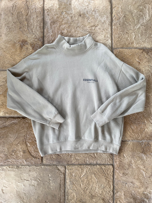 Fear of God Essentials Seafoam Mock Nock Sweater Sz M