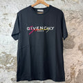Givenchy Degrade Signature Black T-Shirt Sz XS