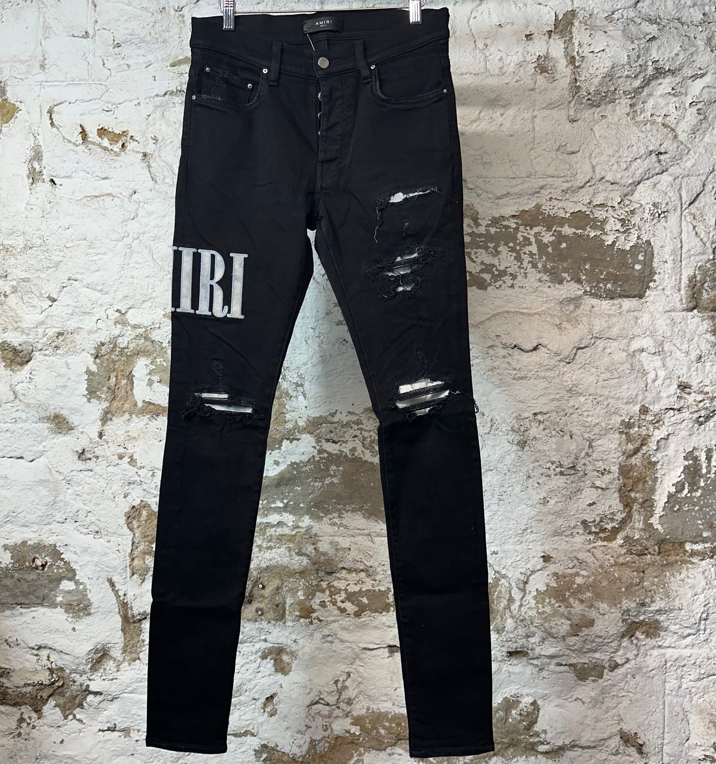 Amiri Blue Tie Dye Spell Black Denim Jeans Sz 29