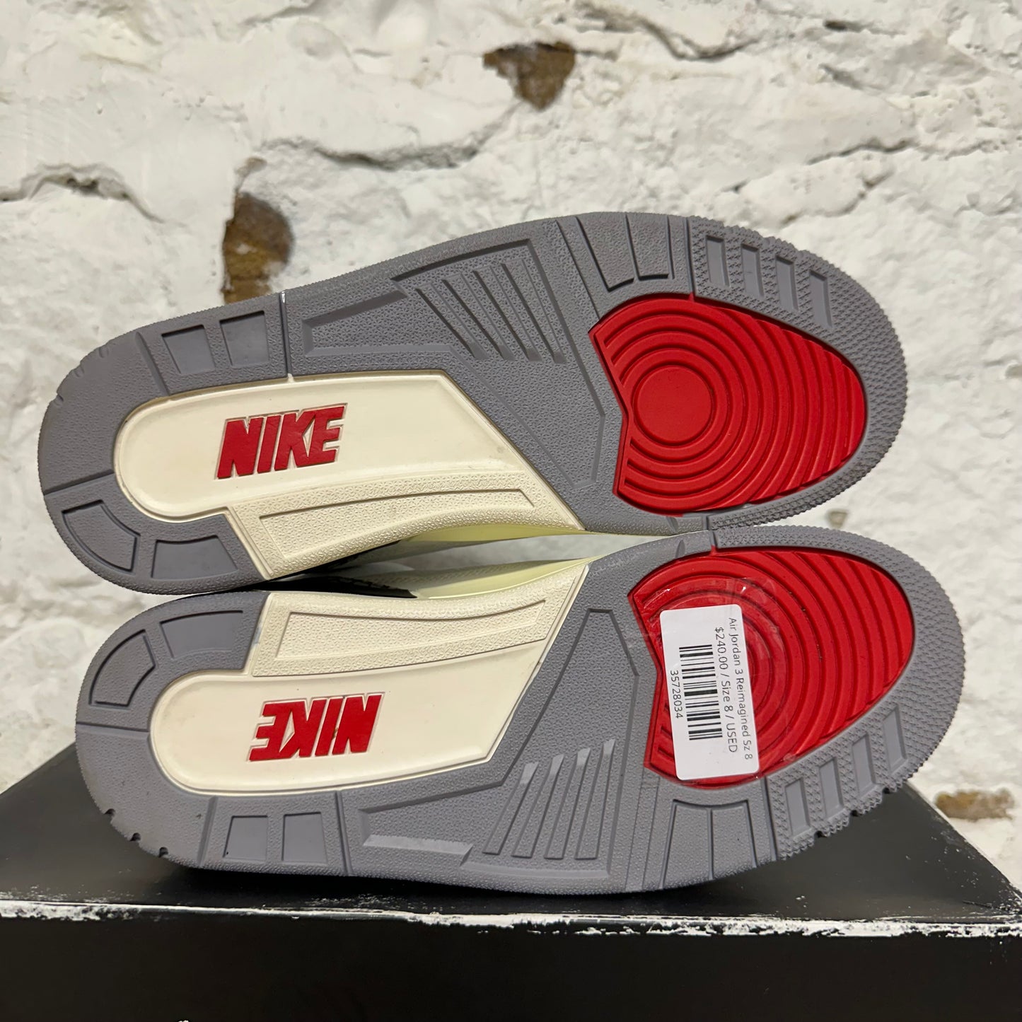 Air Jordan 3 White Cement Reimagined Sz 8