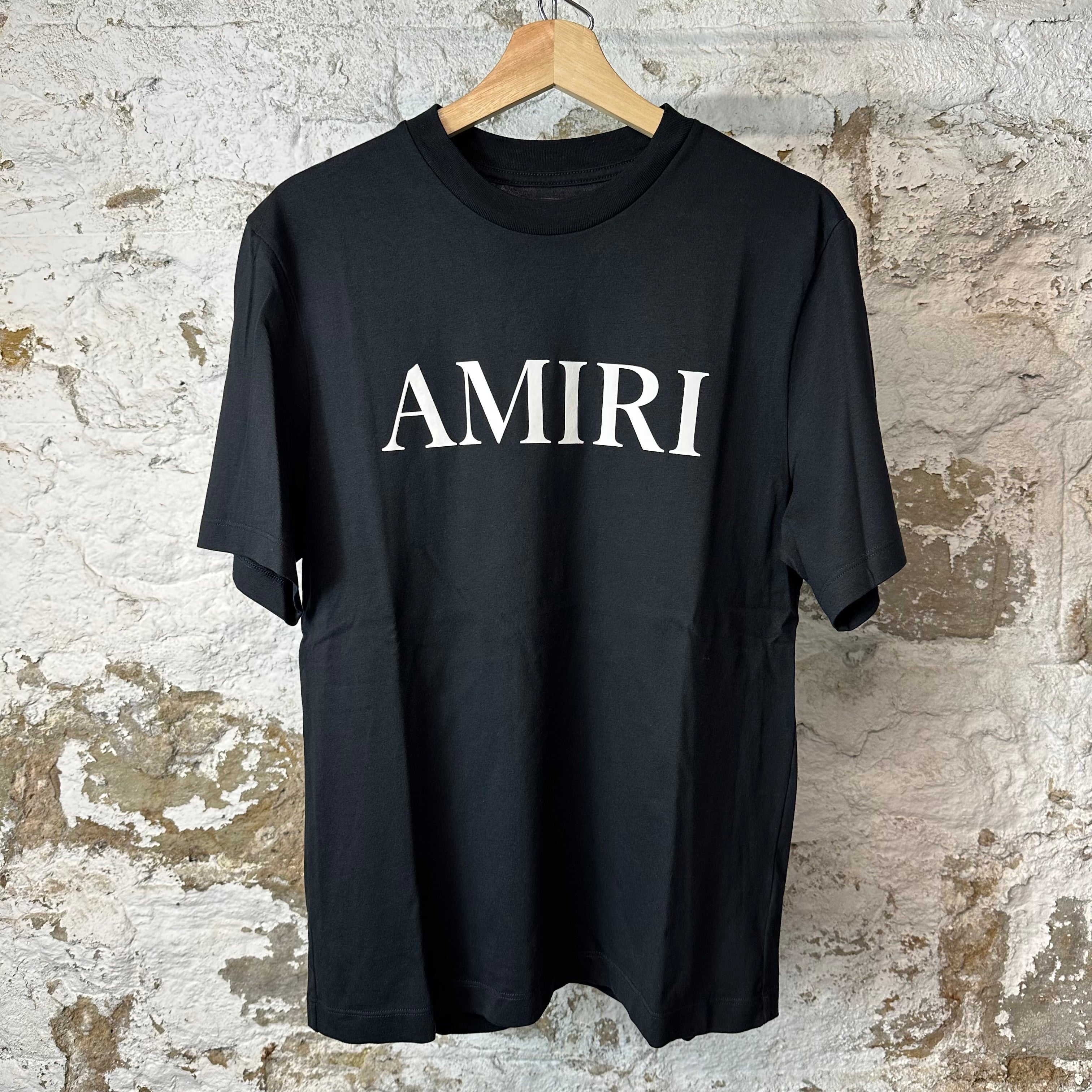 Amiri White Spellout Black T-Shirt Sz S