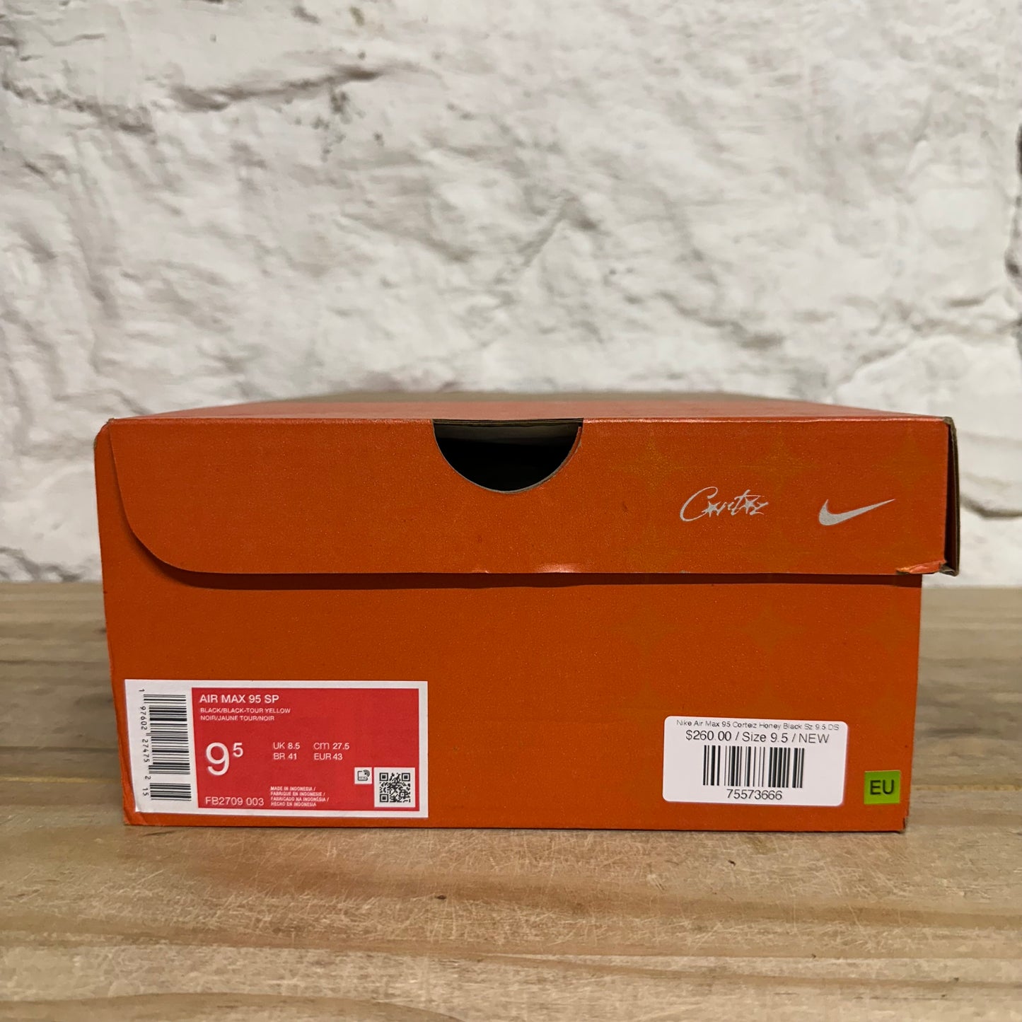 Nike Air Max 95 Corteiz Honey Black Sz 9.5 DS