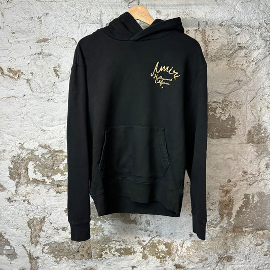 Amiri Cream Hollywood CA Hoodie Black Sz M