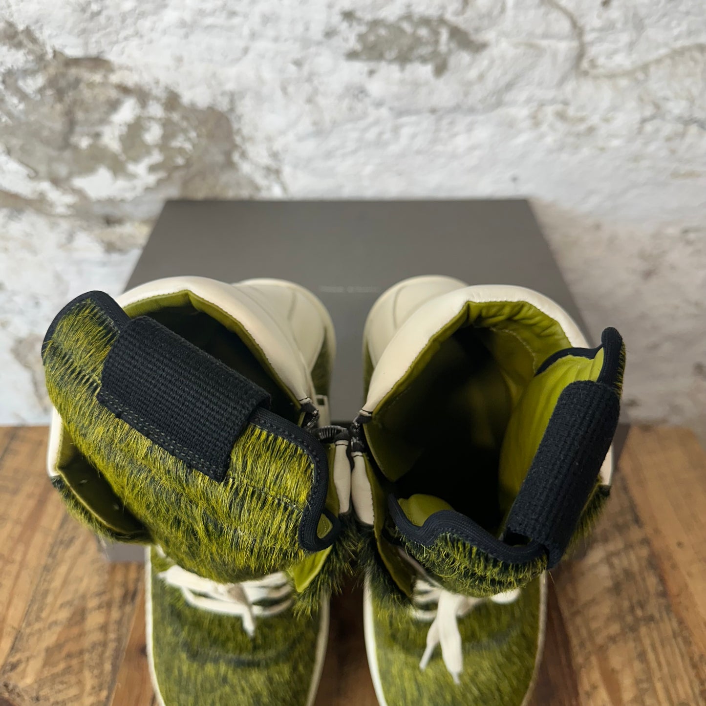 Rick Owens High Geobasket Pony Hair Acid Melange Mik Sneaker Sz 12 (45)