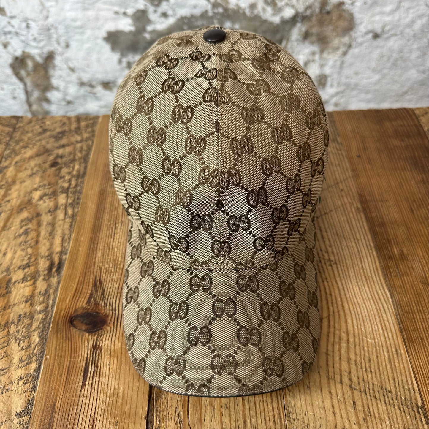 Gucci Tan GG Monogram Hat Sz L
