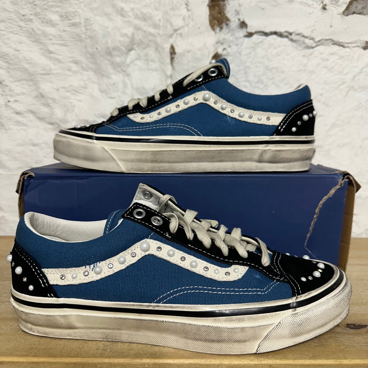 Vans LX Old Skool 36 Pearlized Black Navy Sz 8