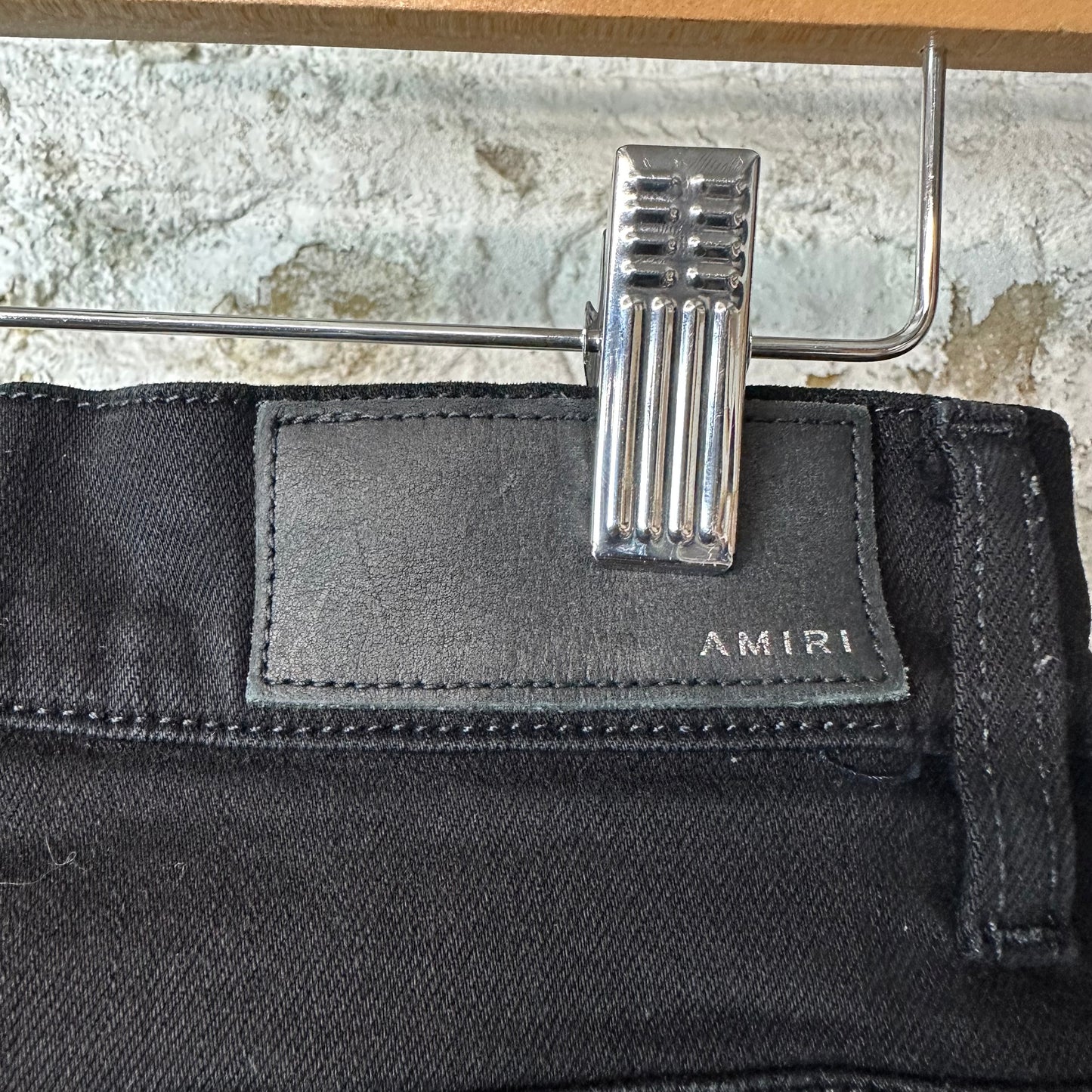 Amiri Art Patch Black Denim Jeans Sz 30