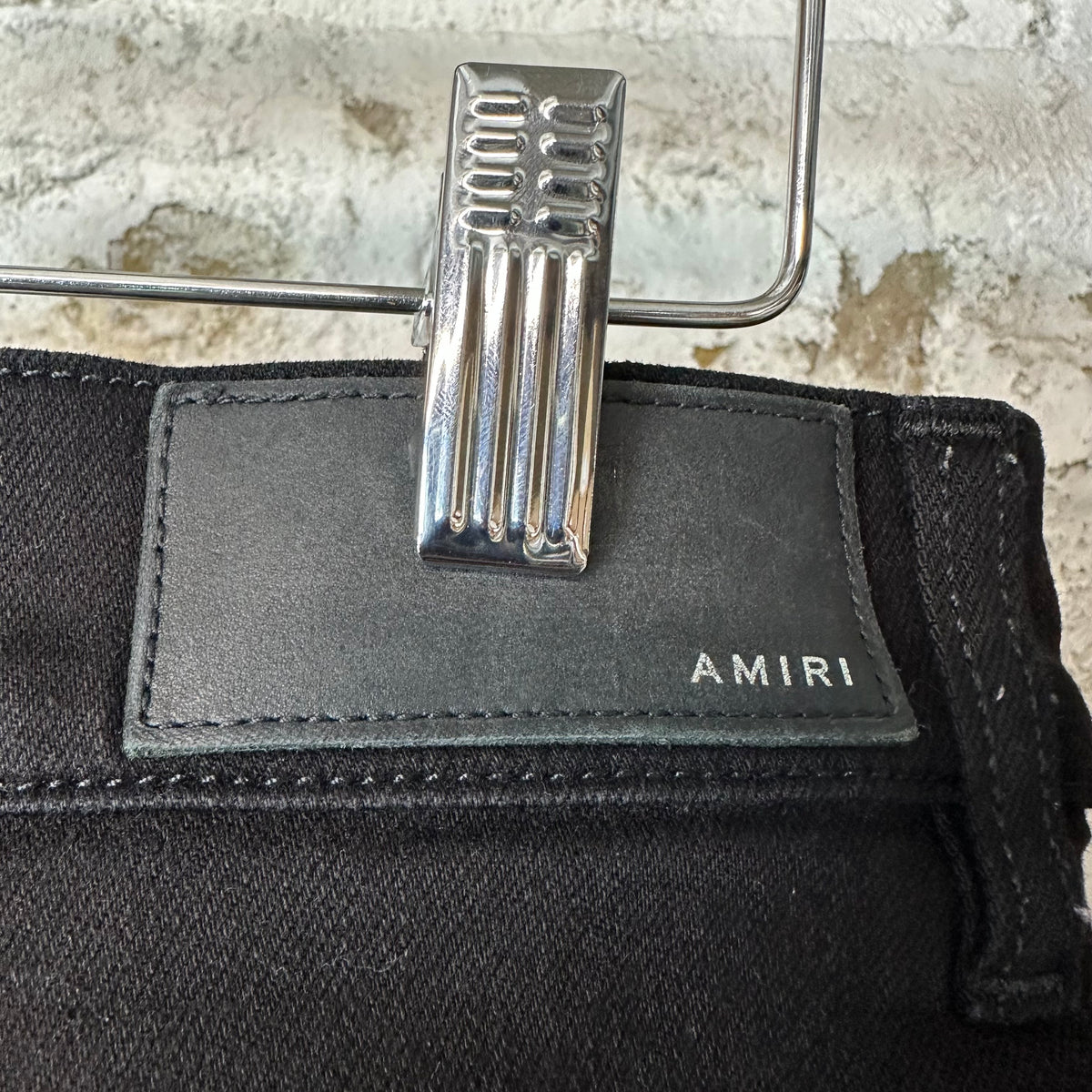 Amiri Silver Bones Black Denim Jeans Sz 36