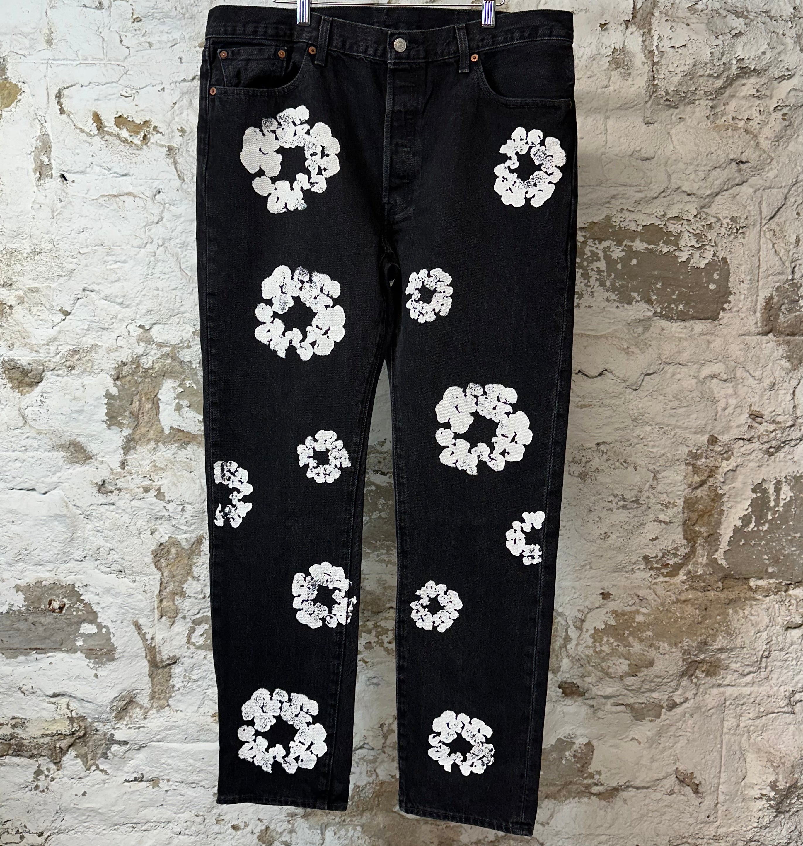 Denim Tears White CW Black Denim Jeans Sz 38