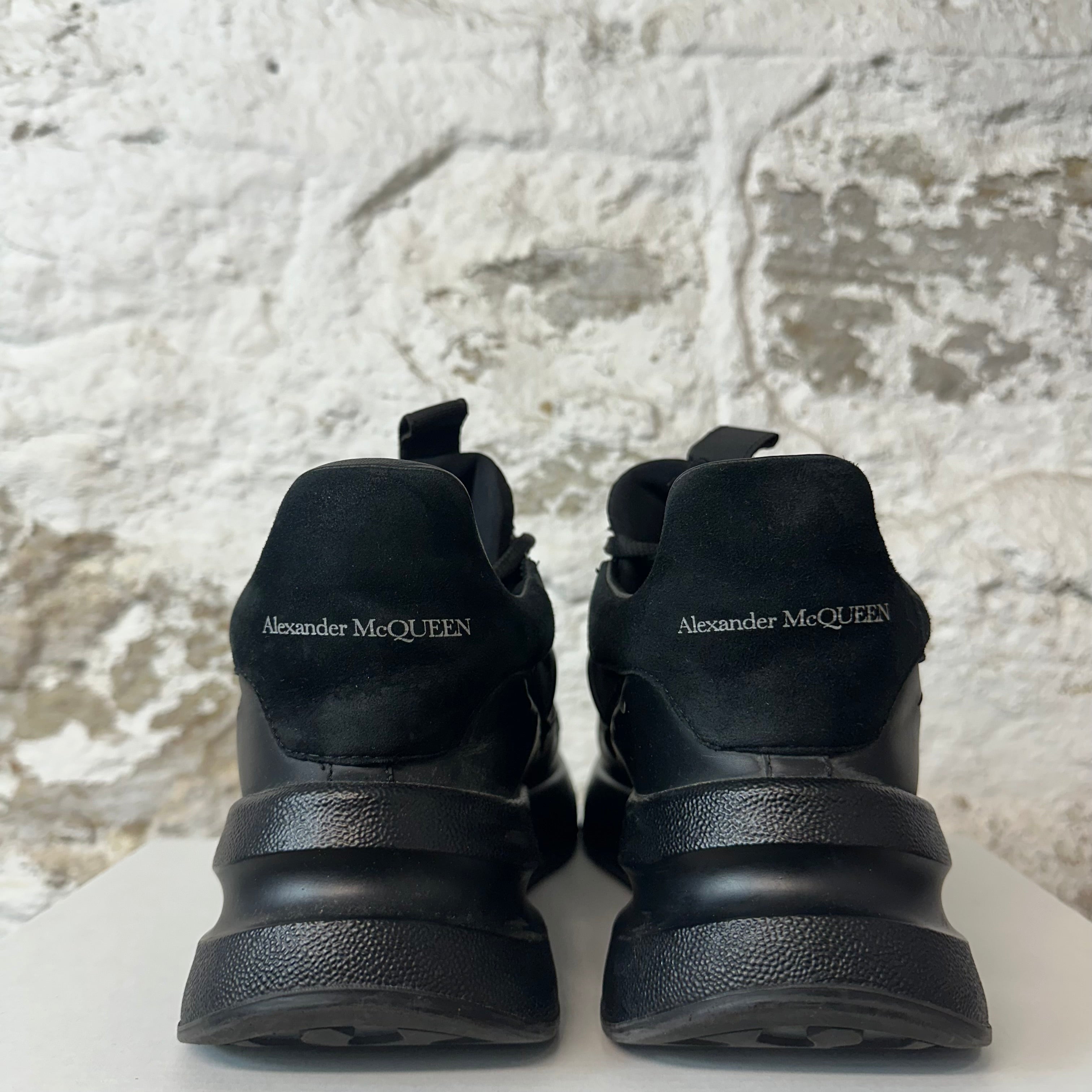 Alexander Mcqueen Nappa Joey Triple Black Sneaker Sz 7.5 (40.5