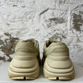 Gucci Rython Vintage Logo Cream Sneaker Sz 4.5 (36.5) No Box