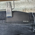 Amiri MX1 Crystal Patch Black Denim Jeans Sz 38