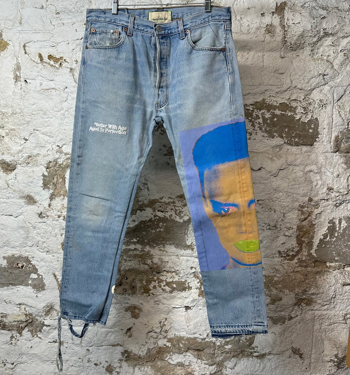 Better With Age Grace Jones Blue Denim Jeans Sz 32