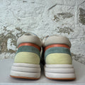 Chanel CC Orange Blue Green Sneaker Sz 6 (38.5)