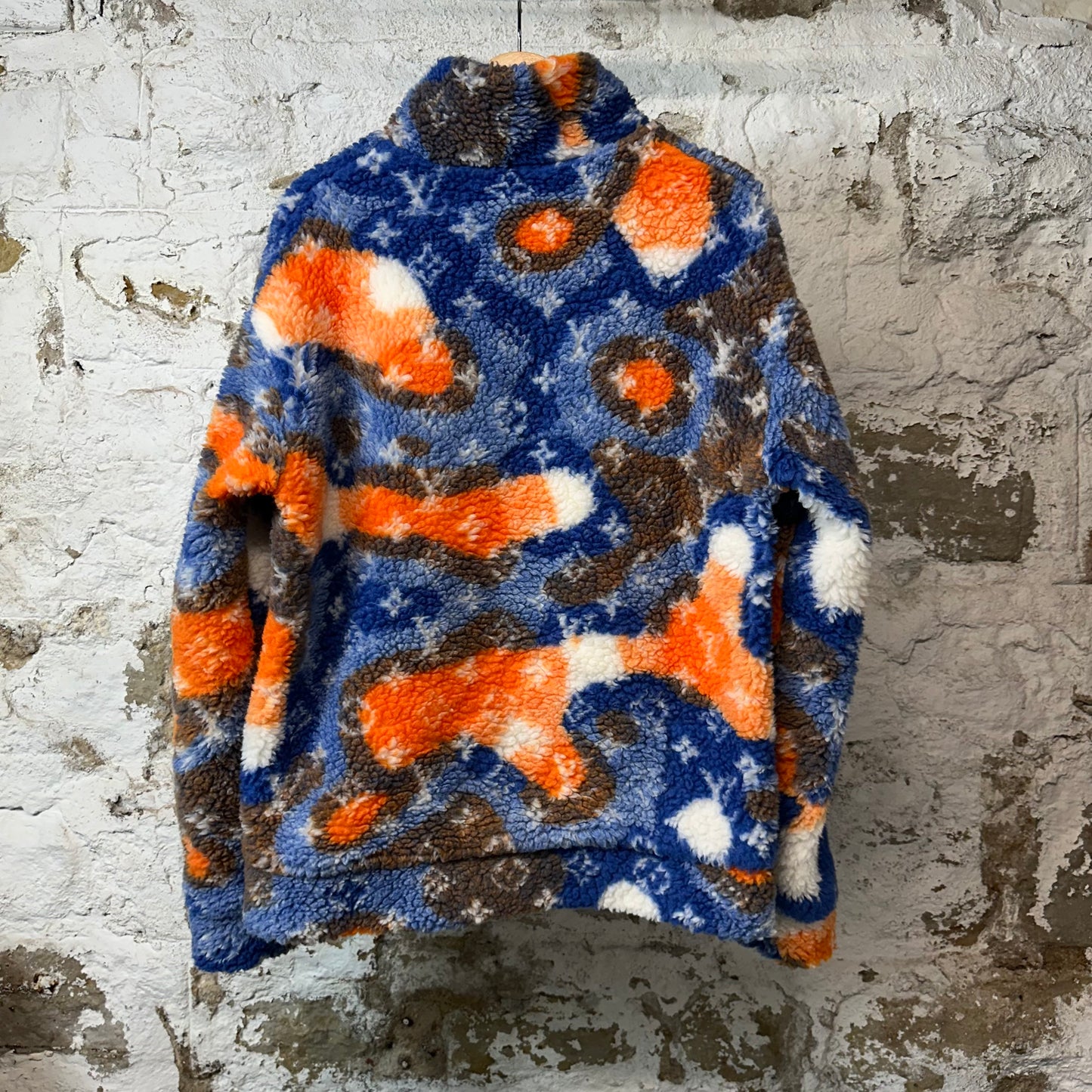Louis Vuitton Jacquard Camo Fleece Jacket Sz L