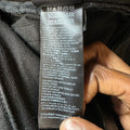 Amiri MX1 Black Leather Black Waxed Denim Jeans Sz 36