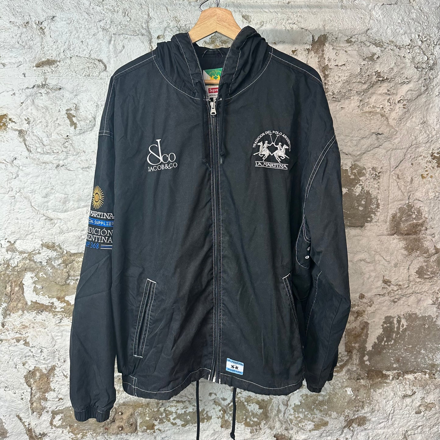 Supreme La Martina Jacob Black Jacket Sz XL