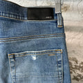 Amiri Knee Stitch Plain Blue Denim Jeans Sz 29