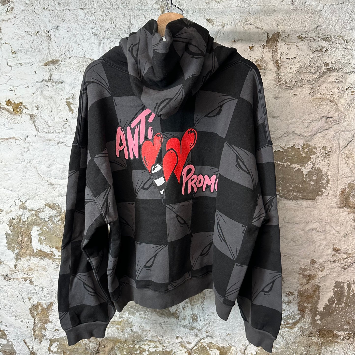 Matty Boy Anti Promo Black Grey Hoodie Sz L