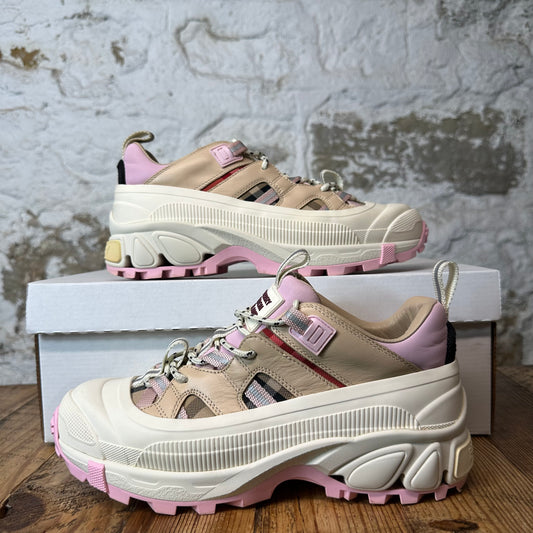 Burberry Arthur Beige Pink Cream Sneaker Sz 6 (38.5)