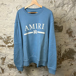 Amiri White Spell Blue Crewneck Sz XXL