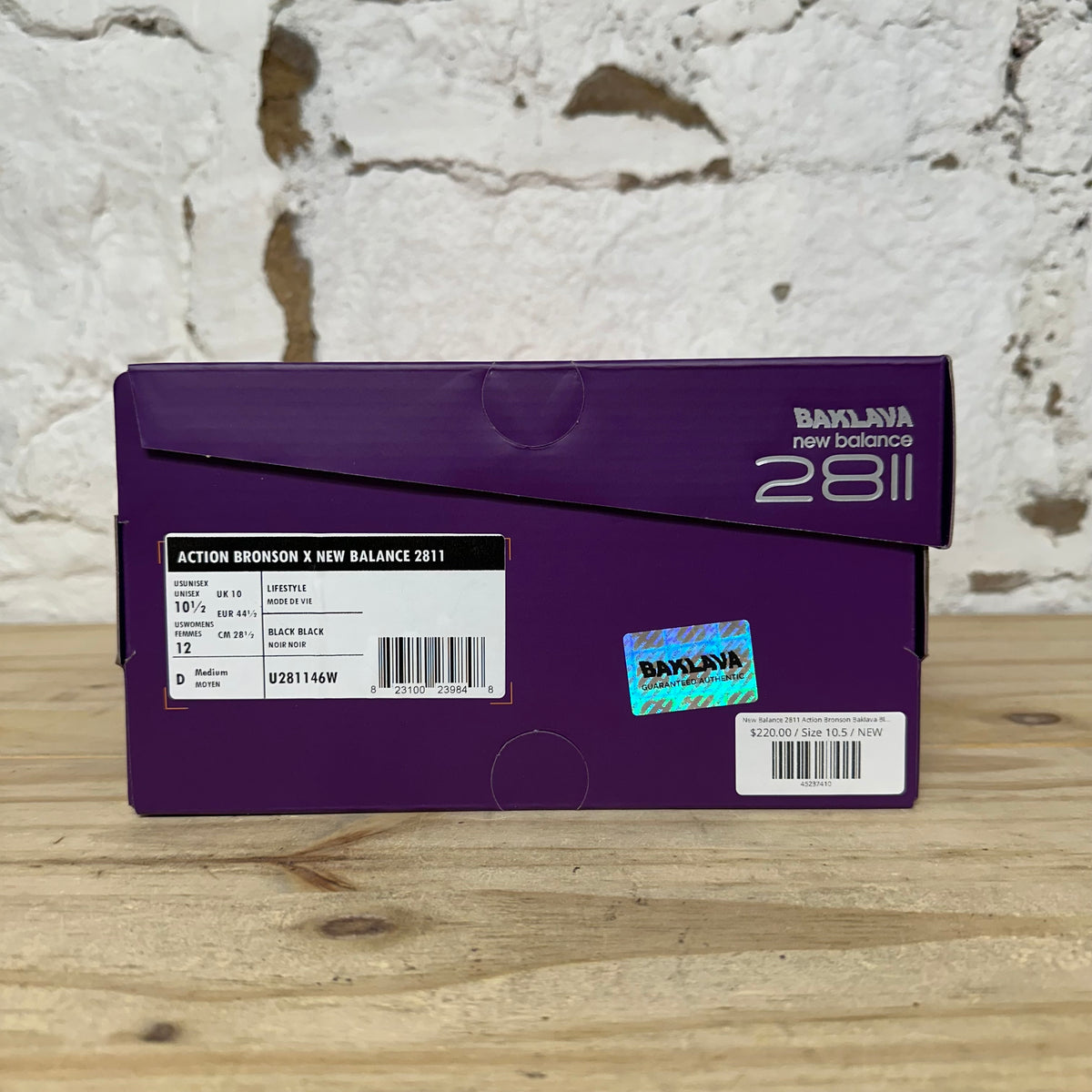 New Balance 2811 Action Bronson Baklava Blackjaques Sz 10.5 DS