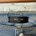 Amiri Black Brown Paisley Flame Blue Denim Jeans Sz 32