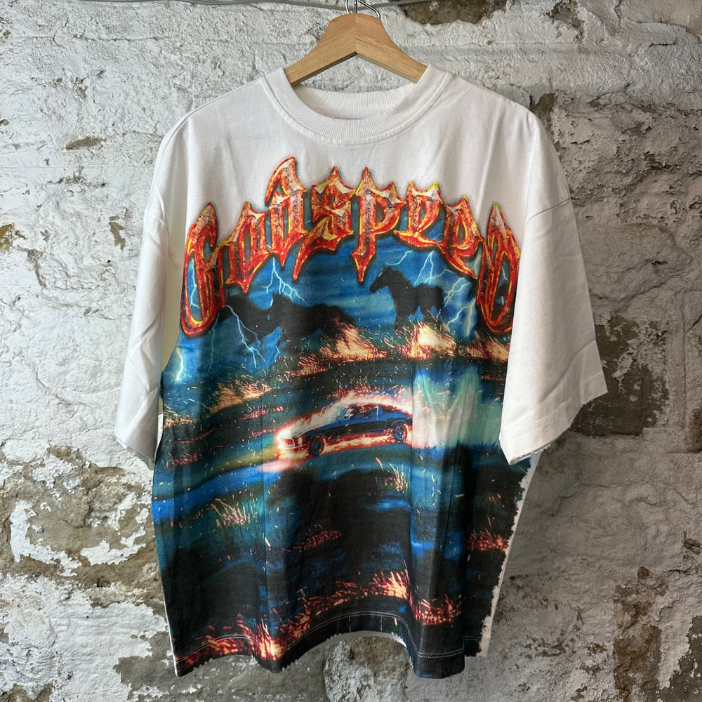 Godspeed Horsepower White T-Shirt NEW