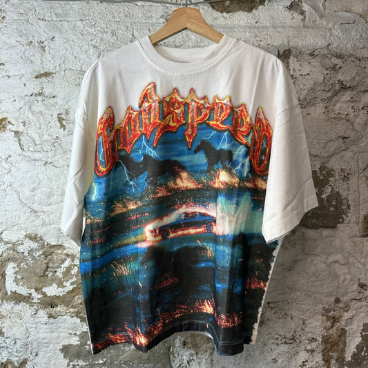 Godspeed Horsepower White T-Shirt NEW