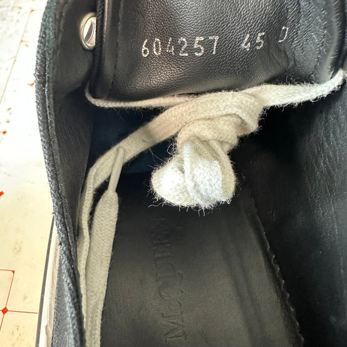 Alexander McQueen Low Black White Tread Boot Sz 12 (45)