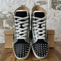 Christian Louboutin High Black Mesh Grey White Sneaker Sz 9 (42)