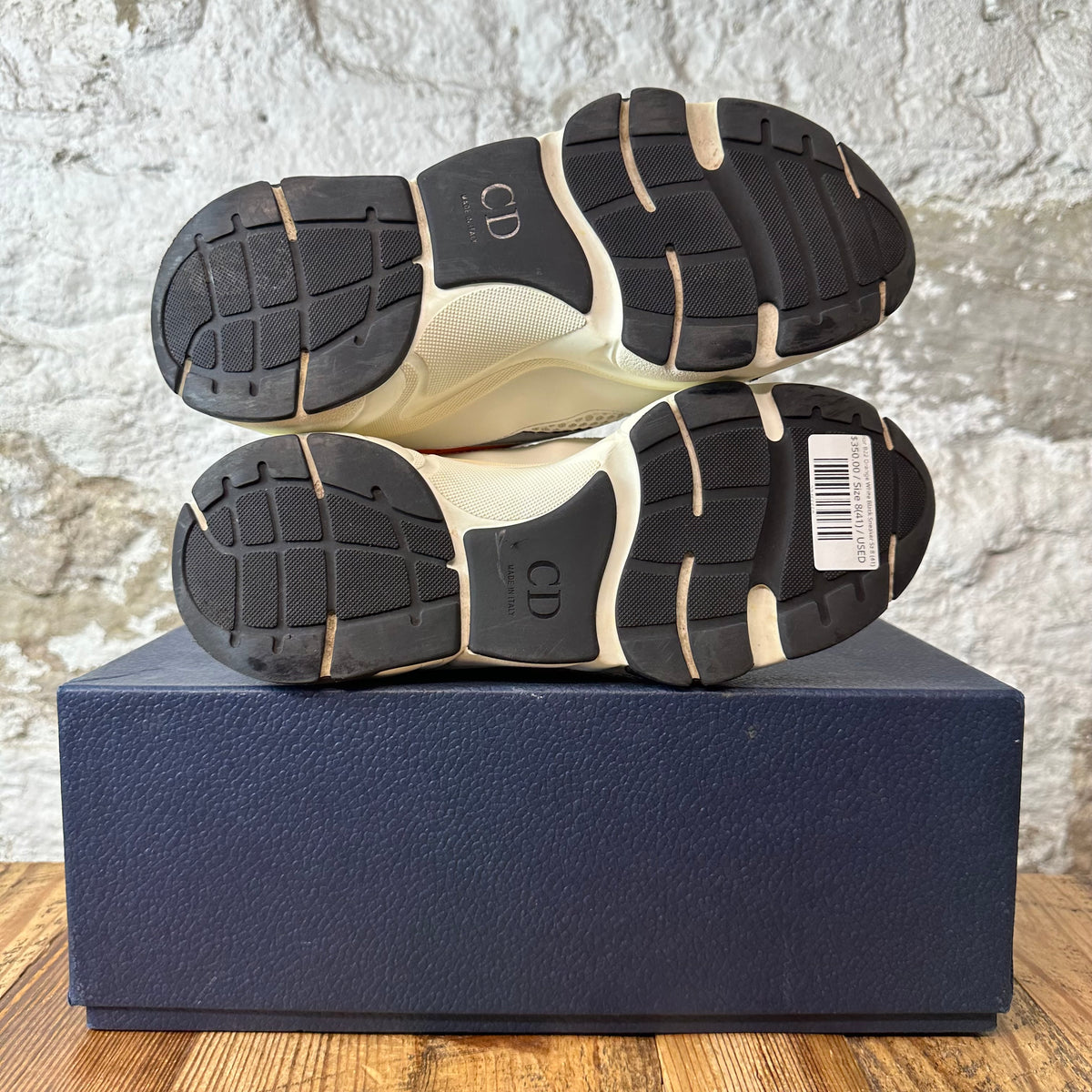 Dior B22 Orange White Black Sneaker Sz 8 (41)