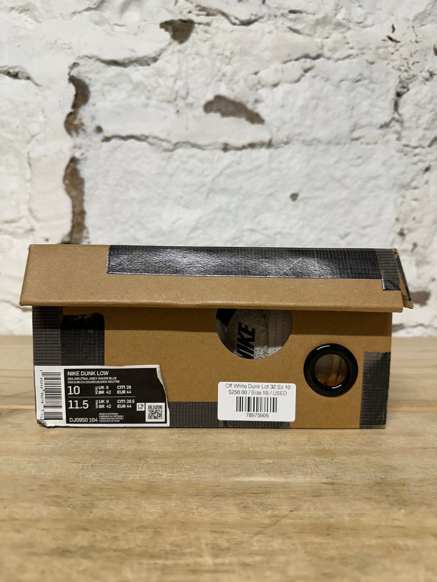 Nike Dunk Low Off-White Lot 32 Sz 10