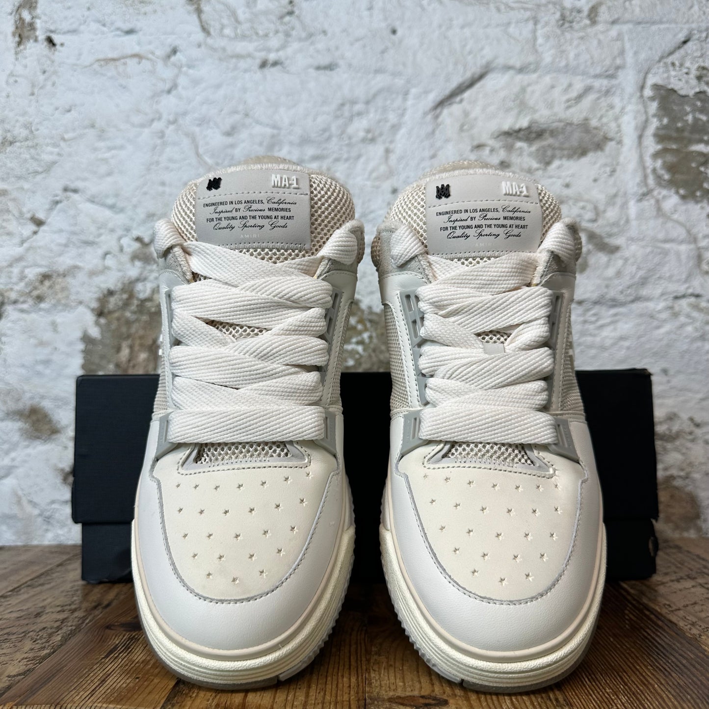 Amiri MA-1 Cream White Sneaker Sz 12 (45)